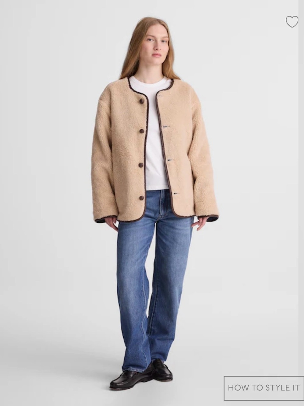Madewell Reversible Denim Sherpa Jacket - Picture 2 of 4